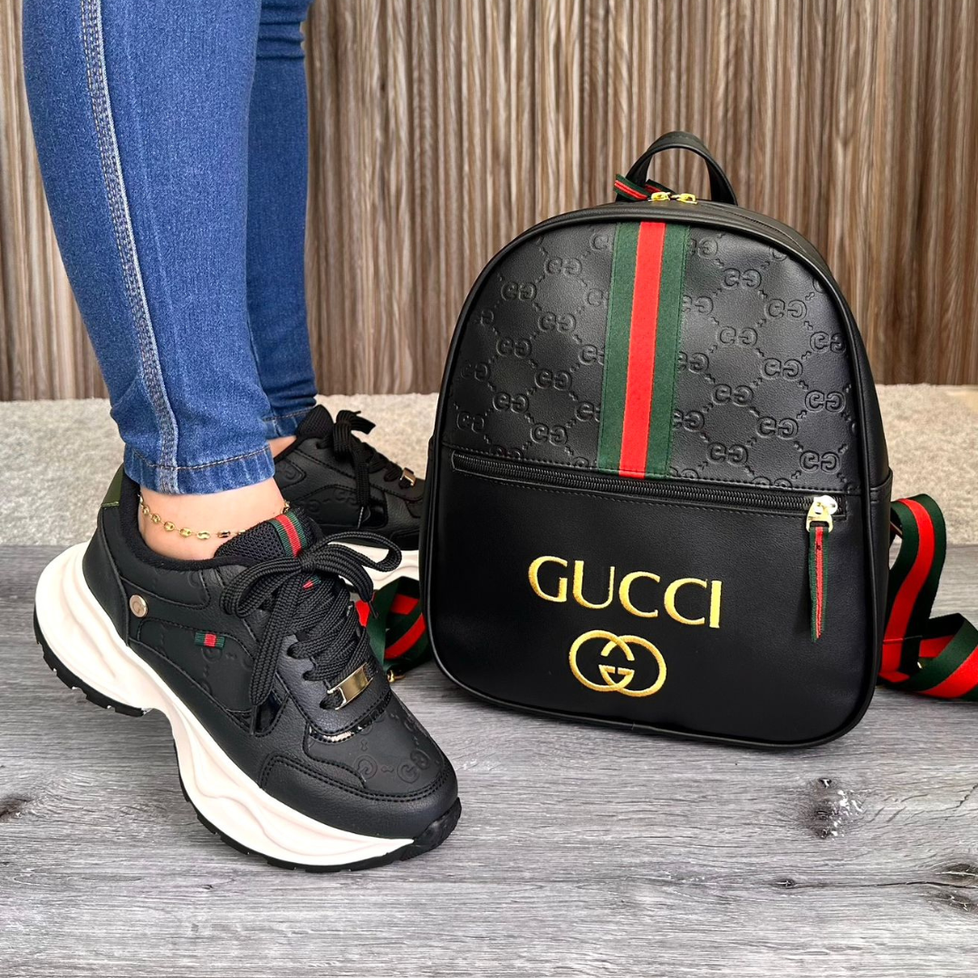 GUCCI LÍNEA PREMIUM - Compra 1 y Llévate 2 – Tenis + Mochila GRATIS