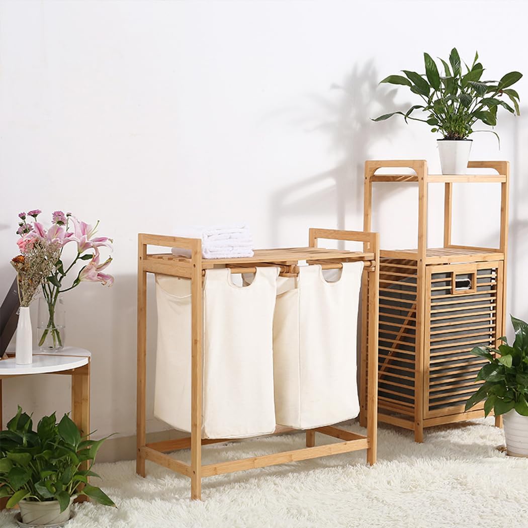 Canasta Cesto Para Ropa Sucia Doble Con