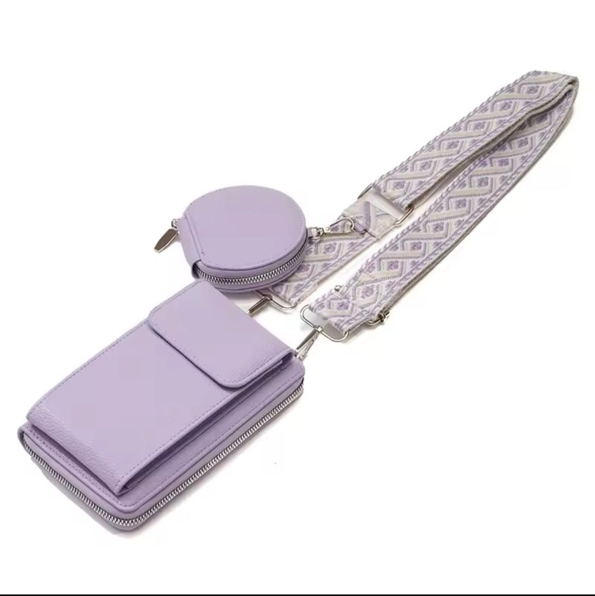 Bolso Portacel Correa Tejida 1 Bolsillo