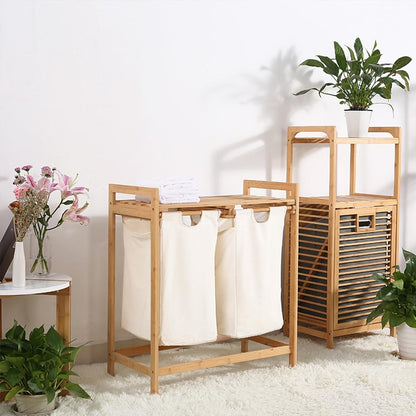 Canasta Cesto Para Ropa Sucia Doble Con