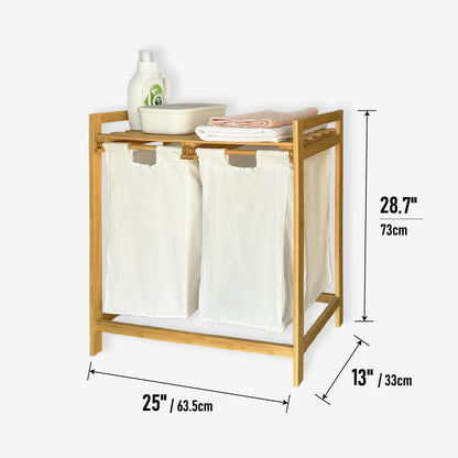 Canasta Cesto Para Ropa Sucia Doble Con