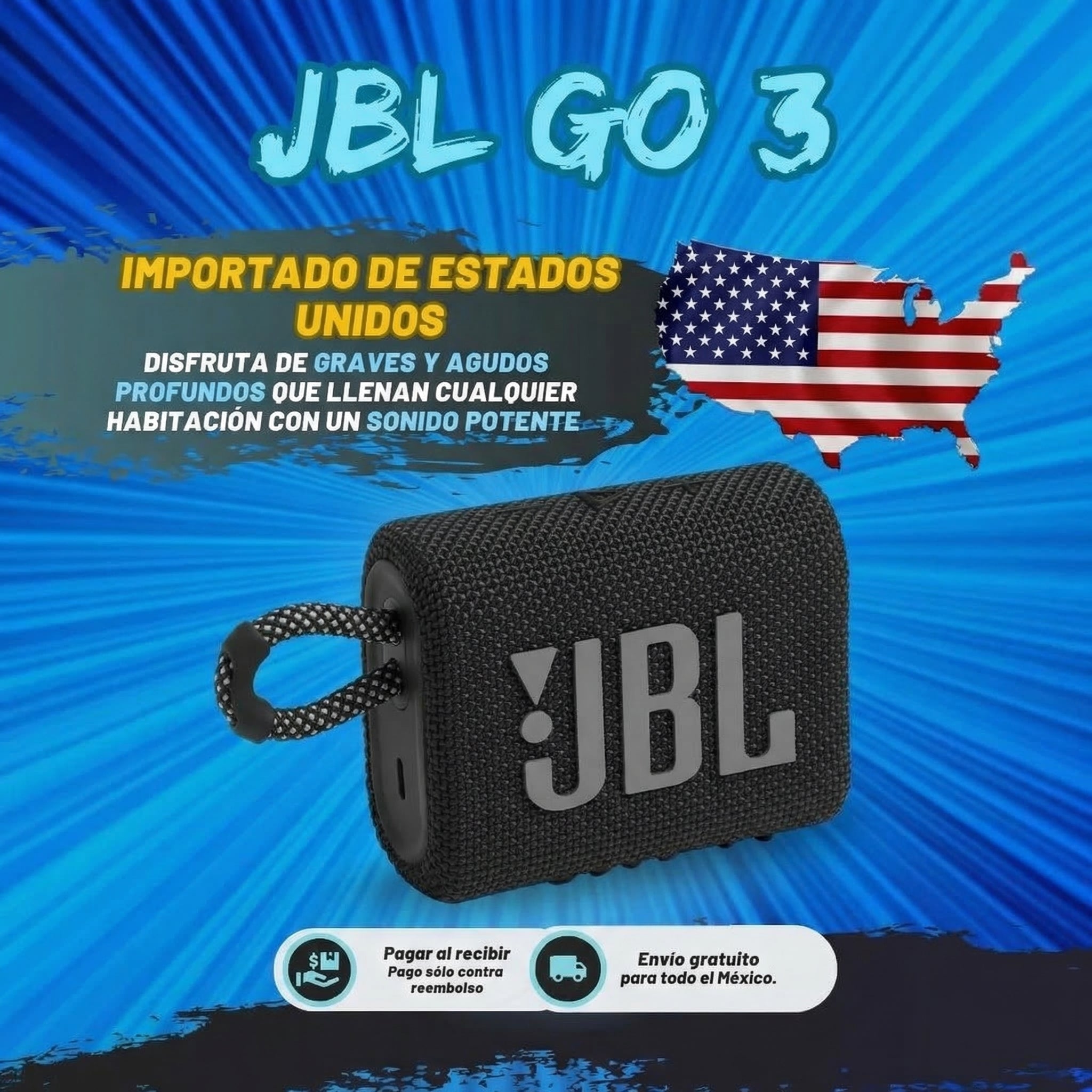 JBL GO 3 RÉPLICA SUPER PREMIUM IMPORTADO - ¡ÚLTIMAS UNIDADES EN STOCK!